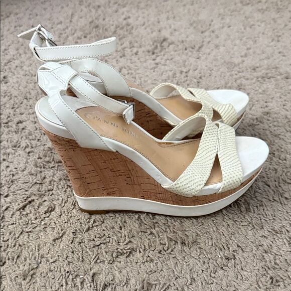 Calvin Klein Cream Wedge Sandals - Picture 5 of 6